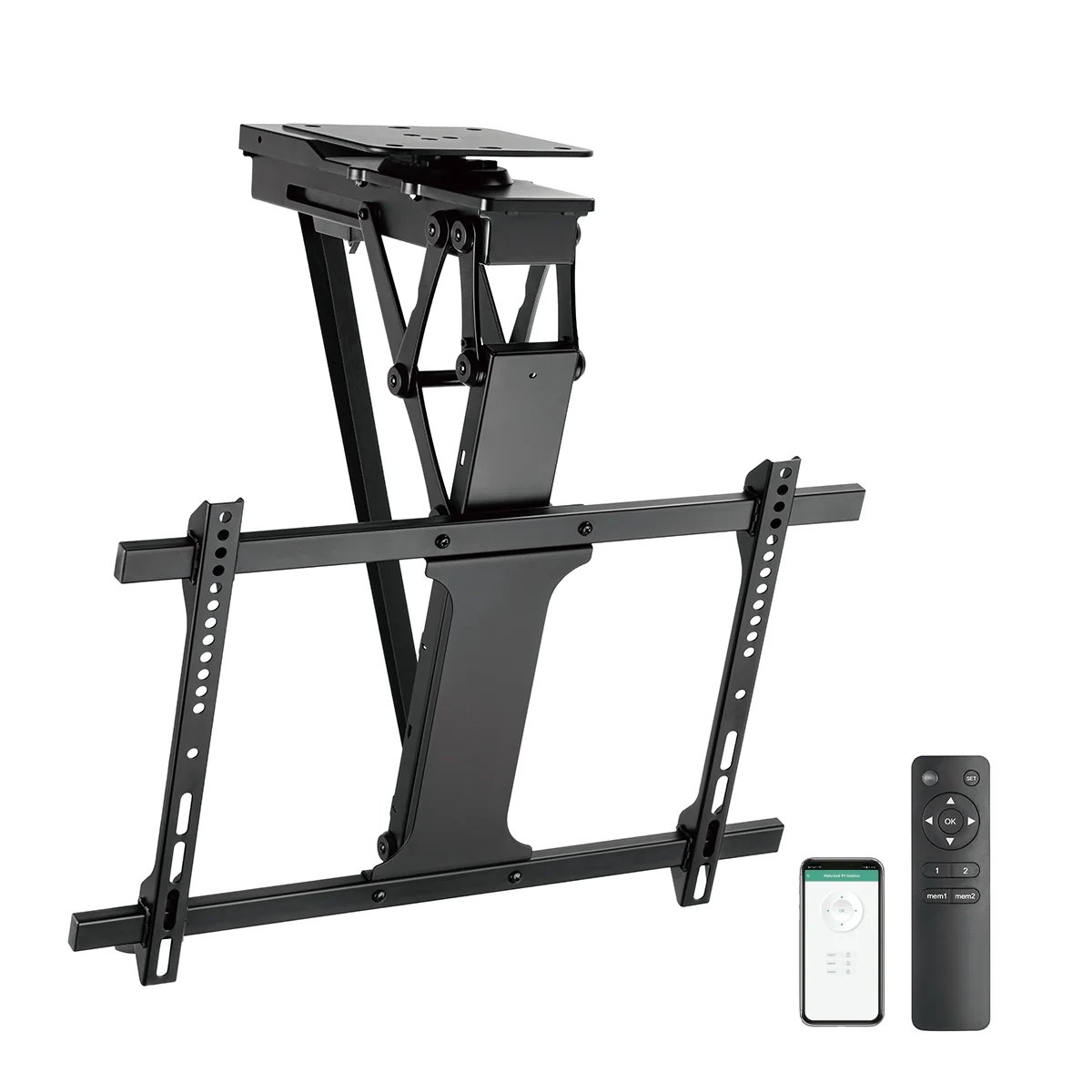 Large Smart Swivelling Flip Down TV Ceiling Mount for Cement or Other Solid Surfaces